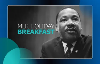 MLK Holiday BREAKFAST 2026 Event Graphic Image with event title text overlay 